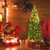 Costway 4.5Ft\6.5Ft\7.5Ft Pre-lit Hinged Pencil Christmas Tree w/Pine Cones Red Berries & 150\250\350 Lights - 3 of 4