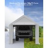 Carport Zipper Door Replacement for Portable Garage - PE Fabric, Fits 13' x 20' and 13' x 25' Frames (Frame Not Included) - 4 of 4