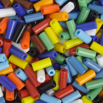 John Bead Czech Glass Seed Beads (500g) Opaque Tubes Assorted
