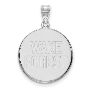 Black Bow Jewelry Sterling Silver Wake Forest Demon Deacons NCAA Large Pendant - 1 of 3