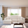 MAYEERTY 104 in Plush Fleece Convertible Sofa, Compressed Zero-Assembly Modular Beige Living Room Sofa - 3 of 4