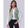 INSPIRE CHIC Women's Lapel Collar Dressy Versatile Racerback Waistcoat Suit Vest - 3 of 4