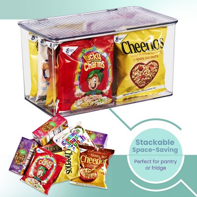 Sorbus 3 Piece Variety Clear Storage Bins For Pantry & Fridge With Hinged Lids - Perfect Cabinet Organizer and Storage for Kitchen — фото 4