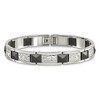 Black Bow Jewelry Men's Stainless Steel, Black Ceramic & Pebble Texture Bracelet, 8.5 In - 3 of 4