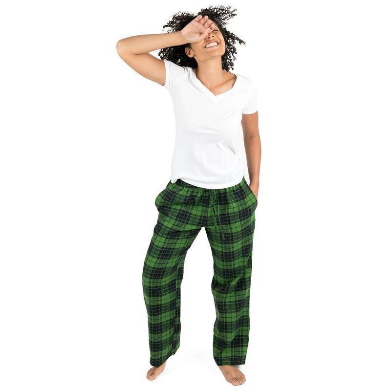 Leveret Womens Flannel Christmas Pajamas Pants, 2 of 4