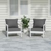 WestinTrends Avalon Outdoor Modern HDPE Patio Club Chairs with Deep Seat Cushions (Set of 2) - 2 of 4