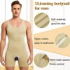 NEBILITY Mens Sleeveless Full Body Shaper Underwear Slimming Compression Bodysuit Shapewear Tummy Control Fajas Para Hombres - 3 of 4