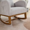 NicBex Polyester Glider Rocking Chair,Upholstered Nursery Rocking Chairs with High Backrest,Modern Rocking Chair,Nursing Chair for Bedroom - 3 of 4