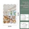 PexFix 24" x 36" Wavy Rectangle Solid Wood Frame Decorative Mirror Modern Farmhouse Wall Mirror For Bedroom Bathroom Living Room Entryway White - 2 of 4
