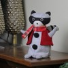 Roman 7" Animated Gray and Flannel Raccoon Tabletop Christmas Decoration - image 3 of 3