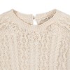Hope & Henry Girls' Organic Rosette Detail Cable Knit Sweater Dress, Ivory Cable with Rosettes, 5 - 4 of 4