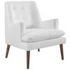 Leisure Upholstered Lounge Chair White - Modway: Mid-Century Modern, Bedroom Accent, High-Density Foam - 2 of 4