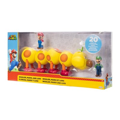 Nintendo Super Mario Wiggler, Mario, and Luigi Action Figure Set - 3pk (Target Exclusive)