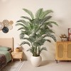 DR.Planzen Multi-Height Artificial Palm Tree in White Pot (6/7/8FT), Lifelike Faux Palm Plant for Indoor & Outdoor Home Decor - 3 of 4
