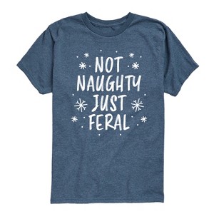Boys' - Instant Message - Not Naughty Just Feral Short Sleeve Graphic T-Shirt - 1 of 4