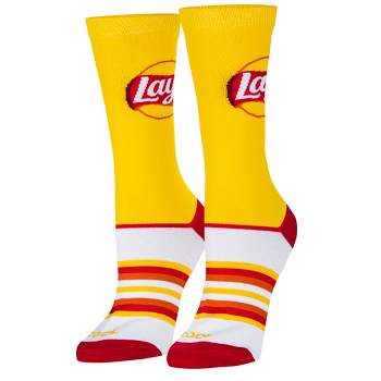 Cool Socks, Lays Stripes, Funny Novelty Socks, Medium