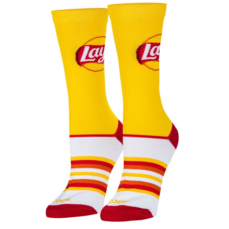 Cool Socks, Lays Stripes, Funny Novelty Socks, Medium, 1 of 6