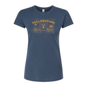 Women's - Yellowstone - Dutton Ranch Badge Fitted Graphic T-Shirt - 1 of 4