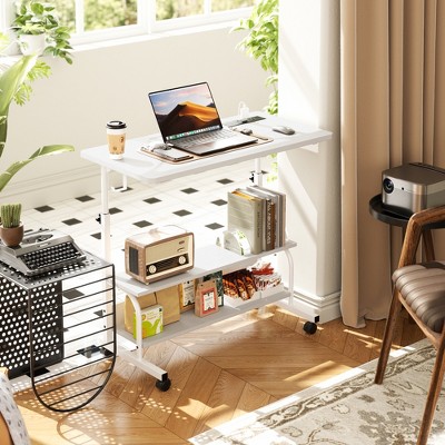 Aheaplus Height Adjustable Computer Desk with Charging Station