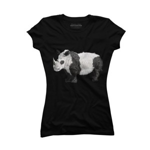 Junior's Design By Humans The Wild Pandanoceros By CrazedGraphics T-Shirt - 1 of 2