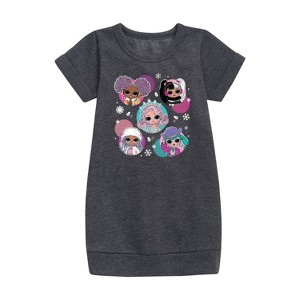 - LOL Surprise! - Winter Dolls Graphic Short Sleeve Fleece Dress - 1 of 3
