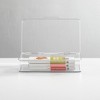 mDesign Plastic Kitchen Pantry/Fridge Storage Organizer, Hinge Lid 6 Pack, Clear - 3 of 4
