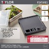 Taylor 22lb Stainless Steel Digital Kitchen Food Scale with Container Black/Gray: Oversized Display, 22lb Capacity - 3 of 4