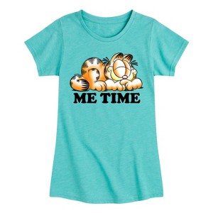 Girls' - Garfield - Me Time Sketch Fitted Short Sleeve Graphic T-Shirt - 1 of 4