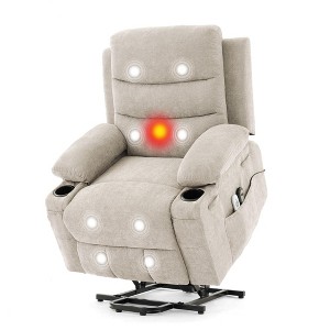 Multifunctional Heated Massage Sofa Recliner, 135° Max Recline with Cup Holder & Storage for Living Room, Bedroom - 1 of 4