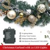 6 FT Prelit Christmas Garland, Winter Wall Hanging Garland with 20 LED Lights, Xmas Garland with Ball Ornaments for Fireplace Mantle Decoration - 4 of 4