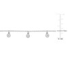 EVERLY JEWELRY | Sterling Silver 5/8ct TGW Created White Sapphire Station Necklace, 16 inc + 2 inc - 2 of 4