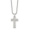 Black Bow Jewelry Stainless Steel 2 Piece Laser Cut Cross Necklace - 22 Inch - 2 of 4