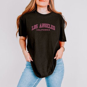 Simply Sage Market Embroidered Los Angeles CA Garment Dyed Tee - 1 of 4
