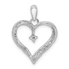 Black Bow Jewelry Diamond Accented Heart Pendant in Sterling Silver - 3 of 4