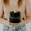 Sweet Water Decor Hello Fall 12oz Black Stoneware Jar Candle - 3 of 4