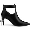 BLISSFUL STEP Women's Cutout Back Zip Stiletto Heel Pointed Toe Booties Ankle Boots - 2 of 4
