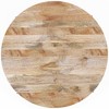WyndenHall Farmington Drum Coffee Table Natural : Modern Industrial Style, Mango Wood & Iron, 38" - 4 of 4