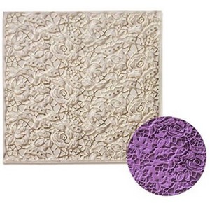 O'Creme Rose Lace Silicone Fondant Mold - 4" x 4" - Beige - 1 of 1