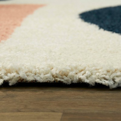 Chapelle Navy and Multicolor Geometric Shag Rug 8' x 10'