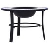 vidaXL Mosaic Fire Pit Blue and White 26.8" Ceramic - 3 of 4