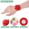 Unique Bargains Mesh Fabric Rhinestone Pearl Chiffon Flowers 2.17 x 2.17 Inch - 2 of 4