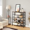 VASAGLE 6-Tier Shoe Rack, Shoe Organizer for Closet, 24-30 Pairs of Shoes, 11.8 x 39.4 x 43.3 Inches, Rustic Brown and Black - 3 of 4