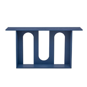 Dexmalle Modern and Curved Design Ash Veneer Console Table with Shelf - 1 of 4