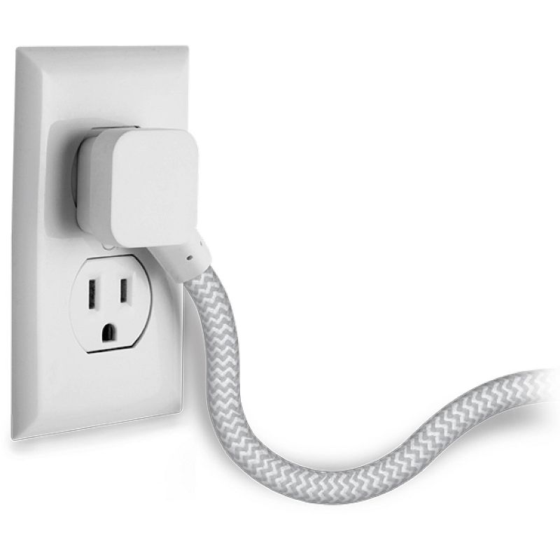 Cordinate 3 Outlet Grounded Extension Cord 15&#39; Gray/White, 5 of 9