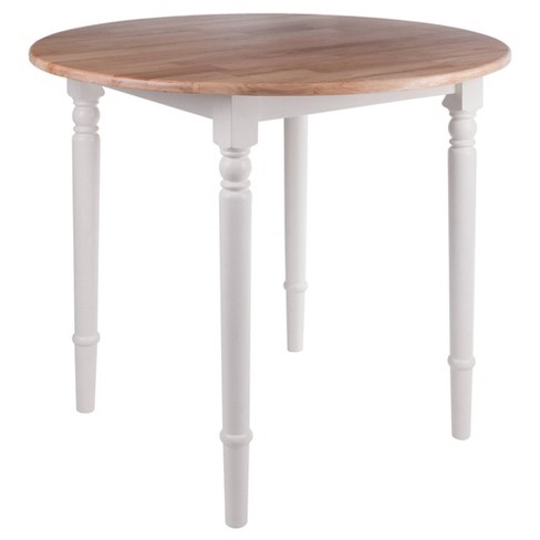 Clayton 36 Round Drop Leaf Table Walnut Winsome