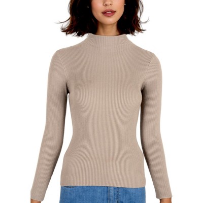 Anna-kaci Women's Knit Mock Turtle Neck Wool Stretch Long Sleeve ...