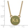 Black Bow Jewelry 14k Yellow Gold Plated Sterling Silver Kappa Delta Greek Life Necklace 18 Inch - 2 of 4