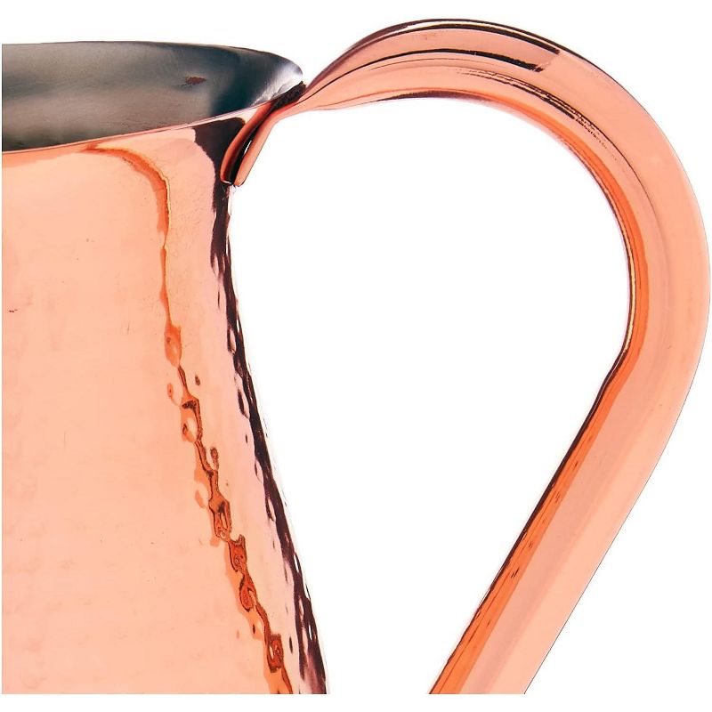OGGI Stainless Steel Copper Pitcher-Copper Plated Water Pitcher with Hammered, 68oz /2 Lt Drink Pitcher, Copper Kitchen Accessories, 4 of 7