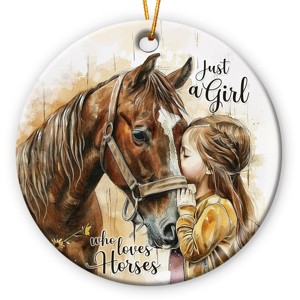 Horse Ornaments 2025 for Girls, Just A Girl Who Loves Horses - 1 of 4