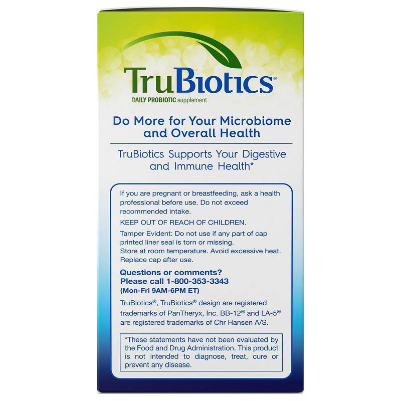 TruBiotics Daily Probiotic Digestive + Immune Health Capsules - 60ct, 5 of 6